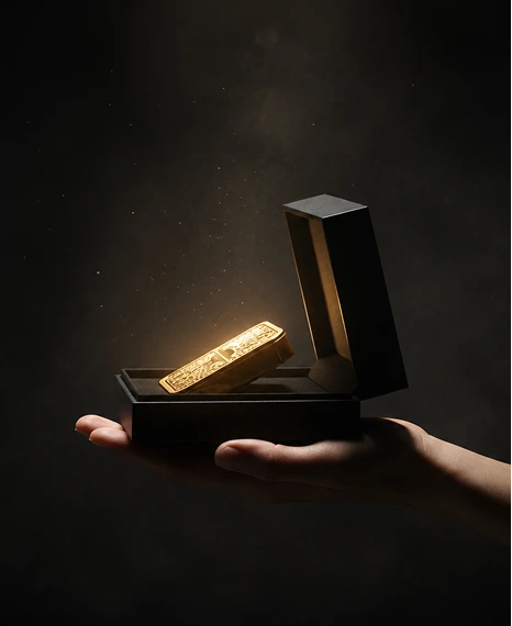 Gold on box